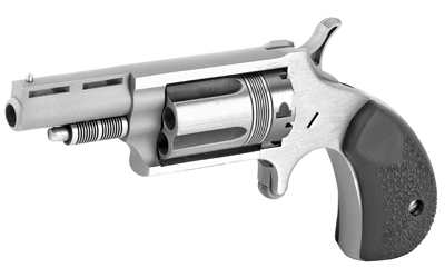 NORTH AMERICAN ARMS 22MTW WASP  22 WMR 5 SHOT 1.63" STAINLESS STEEL VENT RIB BARREL, STAINLESS STEEL FRAME & CYLINDER, BLACK PEBBLED RUBBER GRIP, EXPOSED HAMMER