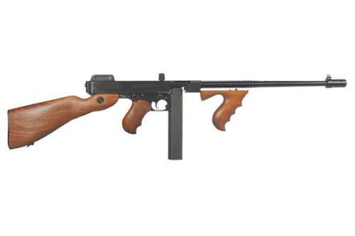 THOMPSON T1B 1927A-1 DELUXE 45 ACP CALIBER WITH 16.50" BARREL, 20+1 CAPACITY STICK MAGAZINE, BLUED METAL FINISH, WALNUT REMOVABLE FIXED STOCK & WOOD GRIP RIGHT HAND