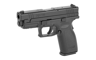 SPRINGFIELD ARMORY XD9102 XD SERVICE *CA COMPLIANT 40 S&W 10+1 4" BLACK MELONITE STEEL BARREL & SERRATED SLIDE, BLACK POLYMER FRAME W/PICATINNY RAIL, BLACK POLYMER GRIP