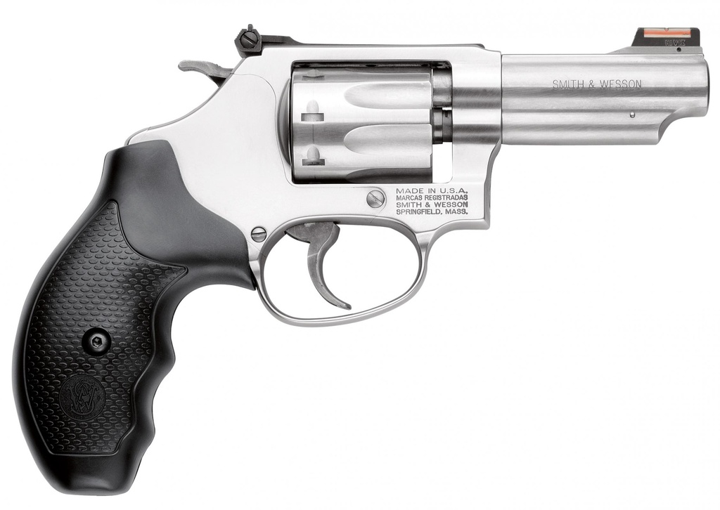 SMITH & WESSON 162634 MODEL 63  22 LR 8 SHOT 3" STAINLESS STEEL BARREL, SATIN STAINLESS STEEL J-FRAME, HI-VIZ FIBER OPTIC RED FRONT/ADJUSTABLE REAR SIGHT