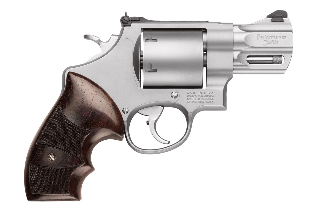 SMITH & WESSON 170135 PERFORMANCE CENTER MODEL 629 44 REM MAG, 44 S&W SPL 6RD 2.63" STAINLESS STEEL BARREL & CYLINDER MATTE SILVER STAINLESS STEEL FRAME WITH WOOD GRIP