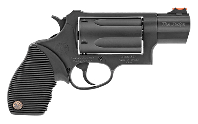 TAURUS 2441031TC JUDGE PUBLIC DEFENDER SMALL FRAME 45 COLT (LC) 410 BORE 5RD 2" MATTE BLACK OXIDE STEEL BARREL, CYLINDER & FRAME, BLACK RIBBER GRIP, TRANSFER BAR SAFETY, EXPOSED HAMMER