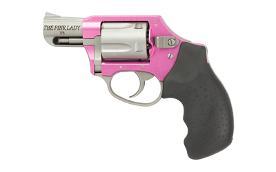 CHARTER ARMS 53831 UNDERCOVER LITE PINK LADY SMALL 38 SPECIAL, 5 SHOT 2" STAINLESS STEEL BARREL & CYLINDER, PINK ALUMINUM FRAME W/BLACK FINGER GROOVED RUBBER GRIP, CONCEALED HAMMER