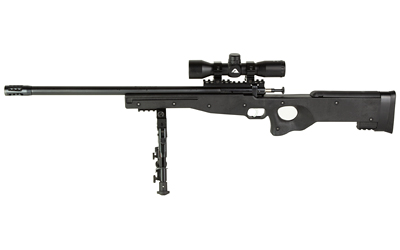 CRICKETT KSA2159 CPR COMPLETE PACKAGE 22 LR CALIBER WITH 1RD CAPACITY, 16.12" BULL BARREL, BLUED METAL FINISH & FIXED ADJUSTABLE CHEEK PIECE BLACK STOCK RIGHT HAND (YOUTH) INCLUDES SCOPE & BIPOD