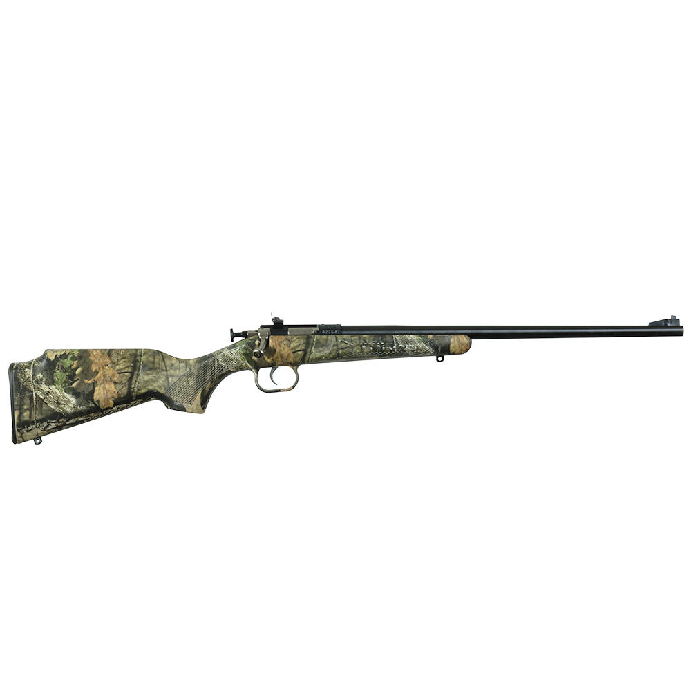 CRICKETT KSA2284 YOUTH  22 WMR 1RD 16.12" BLUED BARREL/RECEIVER, FIXED FRONT/ADJUSTABLE REAR PEEP SIGHTS, MOSSY OAK BREAK-UP SYNTHETIC STOCK W/11.5" LOP, REBOUNDING FIRING PIN SAFETY