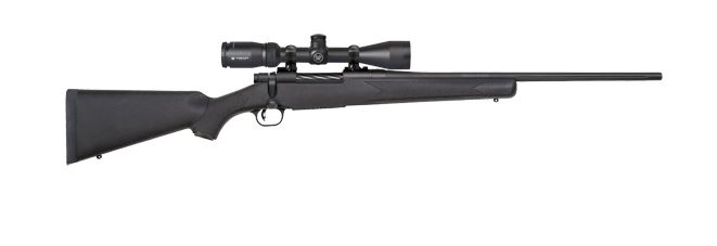 MOSSBERG 28001 PATRIOT  6.5 CREEDMOOR CALIBER WITH 5+1 CAPACITY, 22" FLUTED BARREL, MATTE BLUED METAL FINISH & BLACK SYNTHETIC STOCK RIGHT HAND (FULL SIZE) INCLUDES VORTEX CROSSFIRE II 3-9X40MM SCOPE
