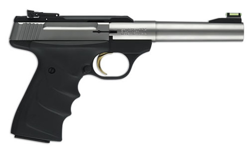 BROWNING 051442490 BUCK MARK CAMPER *CA COMPLIANT 22 LR 10+1 5.50" TAPER BULL BARREL, MATTE STAINLESS SERRATED SS SLIDE & ALUMINUM FRAME, BLACK ULTRAGRIP RX GRIPS