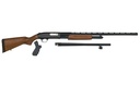 MOSSBERG 54169 500 COMBO 12 GAUGE 5+1 3" BLUED 28" VENT RIB/18.5" SECURITY BARRELS, BLUED STEEL RECEIVER, DUAL EXTRACTORS, FIXED WOOD W/BLACK PISTOL GRIP STOCK, INCLUDES CYLINDER BORE ACCU-SET CHOKE