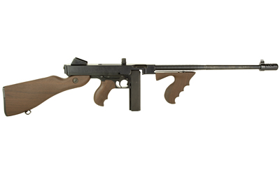 THOMPSON T5 1927A-1 LIGHTWEIGHT DELUXE 45 ACP CALIBER WITH 16.50" BARREL, 20+1 CAPACITY (STICK), BLUED METAL FINISH, WALNUT WOOD STOCK GRIP RIGHT HAND