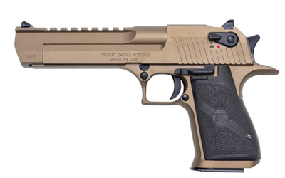 MAGNUM RESEARCH DE50BB DESERT EAGLE MARK XIX 50 AE 6" 7+1 BURNT BRONZE CERAKOTE CARBON STEEL FRAME & SLIDE BLACK RUBBER GRIP