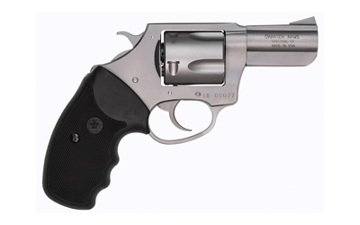CHARTER ARMS 74420 BULLDOG  LARGE 44 SPECIAL, 5 SHOT 2.50" HIGH POLISHED STAINLESS STEEL BARREL, CYLINDER & FRAME W/BLACK FINGER GROOVED RUBBER GRIP