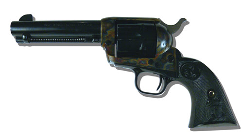 COLT MFG P1850 SINGLE ACTION ARMY PEACEMAKER 45 COLT (LC) 6 SHOT 5.50" BLUED BARREL & CYLINDER, COLOR CASE HARDENED FRAME, BLACK POLYMER GRIP