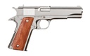 ROCK ISLAND 51814 GI STANDARD FS *CA COMPLIANT 38 SUPER CALIBER WITH 5" BARREL, 10+1 CAPACITY, OVERALL POLISHED NICKEL FINISH STEEL, BEAVERTAIL FRAME, SERRATED SLIDE & WOOD GRIP