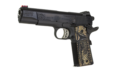 COLT MFG O1970CCS COMPETITION GOVERNMENT 45 ACP 8+1 5" STAINLESS NATIONAL MATCH BARREL, BLUED SERRATED CARBON STEEL SLIDE & FRAME W/BEAVERTAIL, BLUE SCALLOPED G10 GRIP, AMBIDEXTROUS