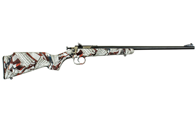 CRICKETT KSA2168 YOUTH  22 LR 1RD 16.12" BLUED BARREL & RECEIVER, FIXED FRONT/ADJUSTABLE REAR PEEP SIGHT, AMERICAN FLAG/AMENDMENT SYNTHETIC STOCK W/11.5" LOP, REBOUNDING FIRING PIN SAFETY
