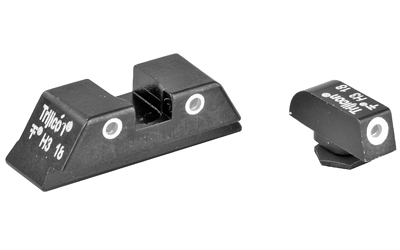 TRIJICON 600227 BRIGHT & TOUGH NIGHT SIGHTS  GREEN/TRITIUM WHITE OUTLINE FRONT SIGHT-GREEN/TRITIUM WHITE OUTLINE REAR SIGHT GLOCK 20/21 LARGE FRAME