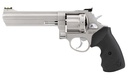 TAURUS 2-608069 608  LARGE 357 MAG/38 SPECIAL +P 8 SHOT 6.50" MATTE STAINLESS STEEL PORTED BARREL, CYLINDER & FRAME, BLACK FINGER GROOVED RUBBER GRIP, TRANSFER BAR SAFETY, EXPOSED HAMMER