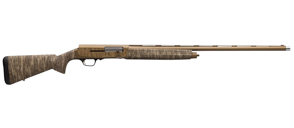 BROWNING 0118472004 A5 WICKED WING 12 GAUGE WITH 28" BARREL, 3.5" CHAMBER, 4+1 CAPACITY, BURNT BRONZE CERAKOTE METAL FINISH & MOSSY OAK BOTTOMLAND SYNTHETIC STOCK RIGHT HAND (FULL SIZE)