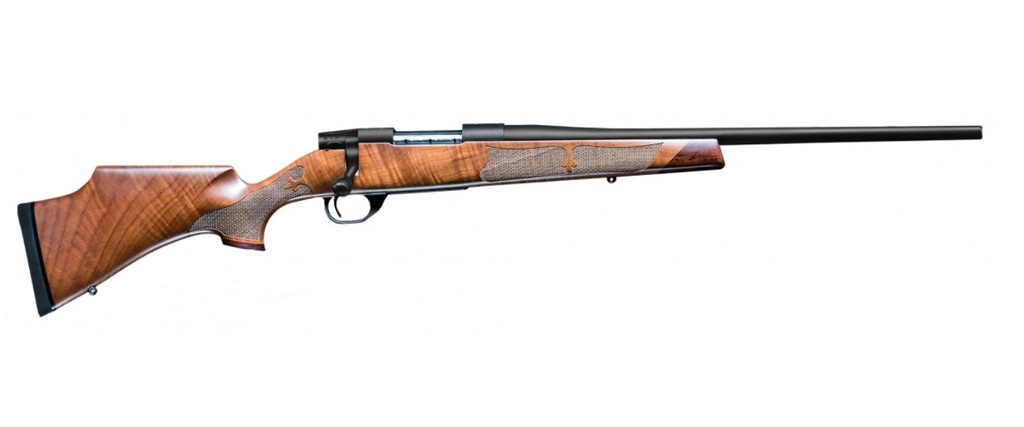 WEATHERBY VWR243NR0T VANGUARD CAMILLA COMPACT 243 WIN 4+1 20" MATTE BLUED, MATTE BLUED DRILLED & TAPPED STEEL RECEIVER, GRADE A TURKISH WALNUT MONTE CARLO WOOD STOCK