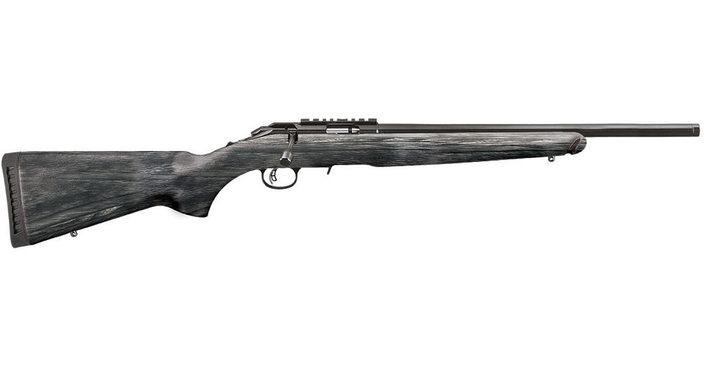 RUGER 8350 AMERICAN RIMFIRE TARGET FULL SIZE 17 HMR 9+1 18" SATIN BLUED THREADED BULL BARREL & ALLOY STEEL RECEIVER W/SCOPE RAIL, BLACK FIXED LAMINATE STOCK, RIGHT HAND