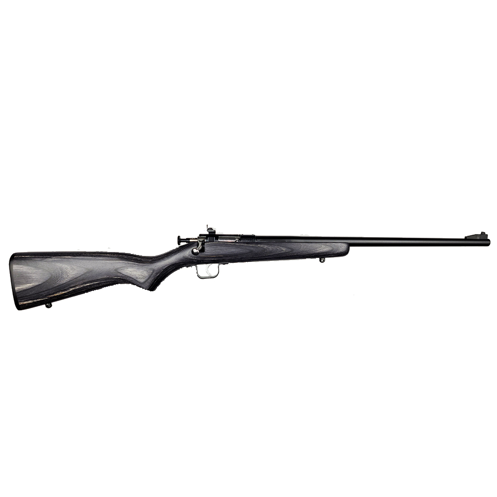 CRICKETT KSA2244 YOUTH  22 LR 1RD 16.12" BLUED BARREL & RECEIVER, FIXED FRONT/ADJUSTABLE REAR PEEP SIGHT, BLACK LAMINATE STOCK W/11.5" LOP, REBOUNDING FIRING PIN SAFETY