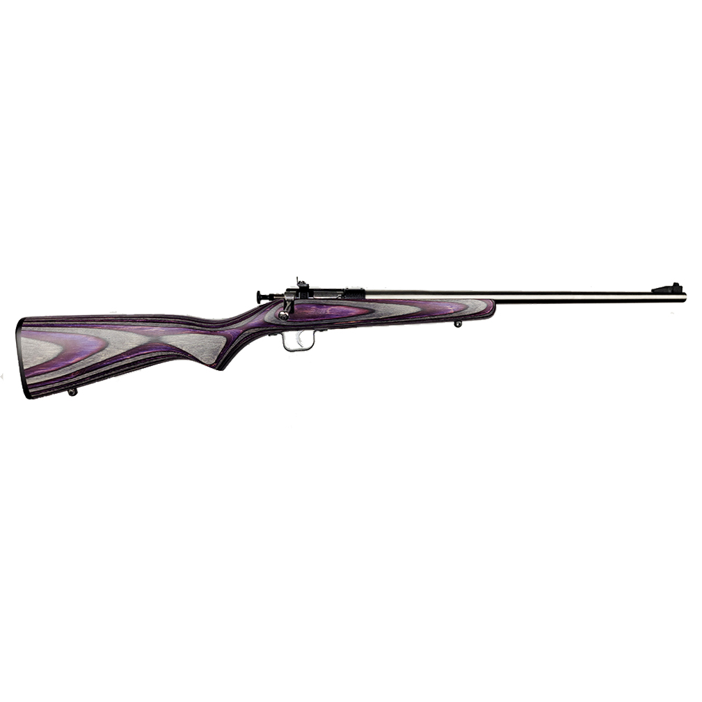 CRICKETT KSA2228 YOUTH  22 LR 1RD 16.12" STAINLESS STEEL BARREL, FIXED FRONT/ADJUSTABLE REAR PEEP SIGHTS, PURPLE LAMINATE STOCK W/11.5" LOP, REBOUNDING FIRING PIN SAFETY
