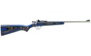 CRICKETT KSA2223 YOUTH  22 LR 1RD 16.12" STAINLESS STEEL BARREL, FIXED FRONT/ADJUSTABLE REAR PEEP SIGHTS, BLUE LAMINATE STOCK W/11.5" LOP, REBOUNDING FIRING PIN SAFETY