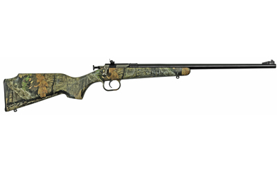 CRICKETT KSA2163 YOUTH  22 LR 1RD 16.12" BLUED BARREL & RECEIVER, FIXED FRONT/ADJUSTABLE REAR PEEP SIGHT, HYDRO DIPPED MOSSY OAK BREAK-UP SYNTHETIC STOCK W/11.5" LOP, REBOUNDING FIRING PIN SAFETY