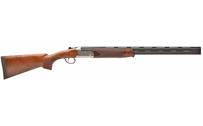 STEVENS 22595 555 E FULL SIZE 410 GAUGE BREAK OPEN 3" 2RD 26" BLACK SATIN OVER/UNDER VENT RIB BARREL, ENGRAVED SATIN SILVER ALUMINUM RECEIVER, FIXED SATIN TURKISH WALNUT STOCK, AMBIDEXTROUS
