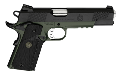 SPRINGFIELD ARMORY PX9105MLCA18 1911 LOADED OPERATOR *CA COMPLIANT 45 ACP 5" 7+1 OD GREEN ARMORY KOTE BLACK ARMORY KOTE CARBON STEEL SLIDE BLACK WRAPAROUND RUBBER GRIP