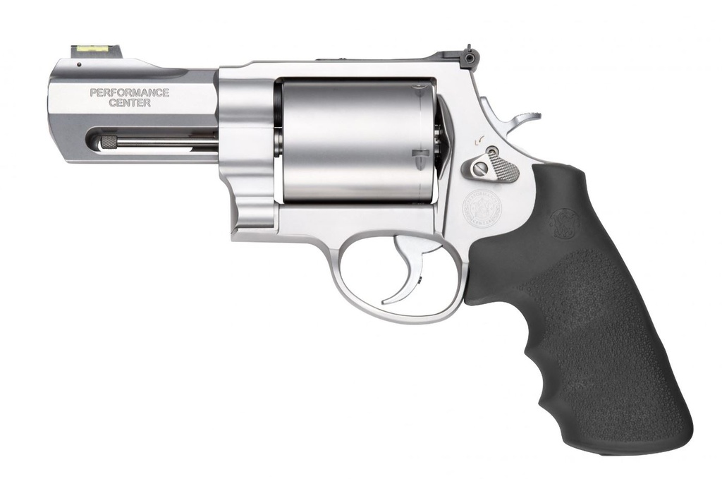 SMITH & WESSON 11623 MODEL 500 PERFORMANCE CENTER  500 S&W MAG STAINLESS STEEL 3.50" BARREL, 5RD UNFLUTED CYLINDER & X FRAME, TRIGGER OVERTRAVEL STOP, HIVIZ FIBER OPTIC FRONT SIGHT