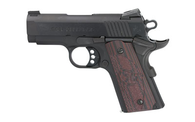 COLT MFG O7802XE DEFENDER  COMPACT FRAME 9MM LUGER 8+1 3" BLACK STEEL BARREL, BLUED SERRATED STEEL SLIDE, MATTE BLACK CERAKOTE ALUMINUM FRAME W/BEAVERTAIL, BLACK CHERRY TACTICAL G10 GRIP, AMBIDEXTROUS