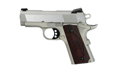 COLT MFG O7000XE DEFENDER  COMPACT 45 ACP 7+1 3" STEEL BARREL, STAINLESS SERRATED SLIDE, MATTE STAINLESS ALUMINUM FRAME W/BEAVERTAIL, BLACK CHERRY TACTICAL G10 GRIPS, AMBIDEXTROUS