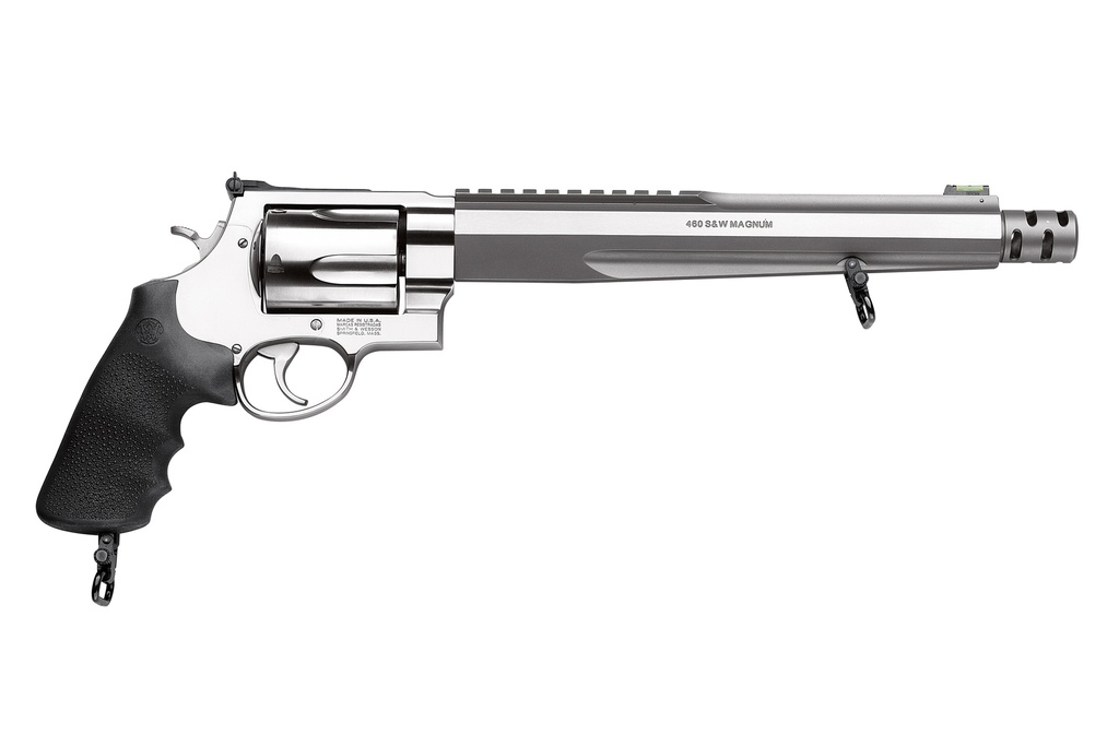 SMITH & WESSON 170262 PERFORMANCE CENTER MODEL 460 XVR 460 S&W MAG 5RD 10.50" WITH RAIL BARREL OVERALL STAINLESS STAINLESS STEEL WITH BLACK POLYMER GRIP INCLUDES MUZZLE BRAKE