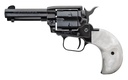 HERITAGE MFG RR22MB3BHPRL ROUGH RIDER  22 LR 22 WMR 6 SHOT, 3.50" BLACK STEEL BARREL, BLACK ZINC ALLOY FRAME, BLACK CYLINDER, WHITE PEARL BIRDSHEAD GRIP, HAMMER/THUMB SAFETY, EXPOSED HAMMER