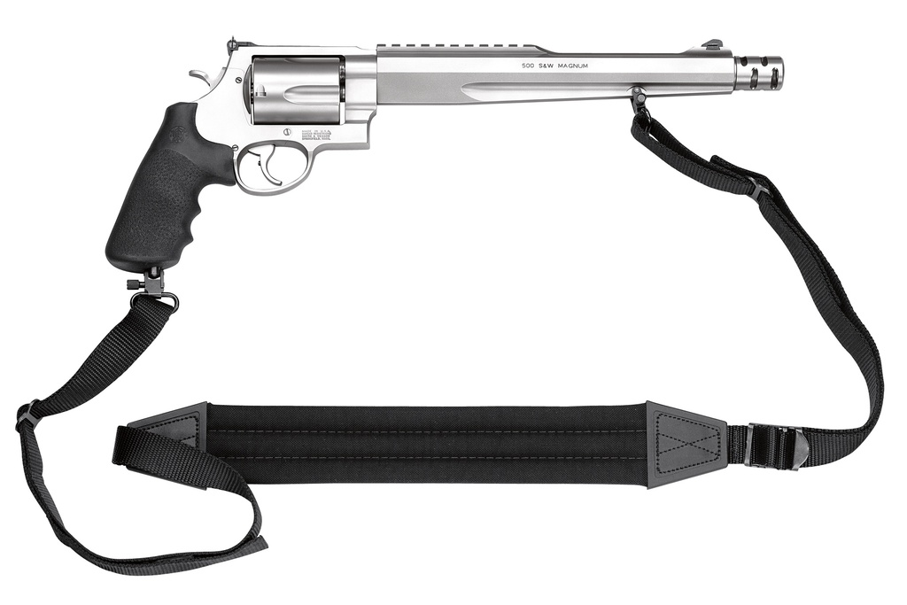 SMITH & WESSON 170231 MODEL 500 PERFORMANCE CENTER  500 S&W MAG STAINLESS STEEL  10.50" BARREL WITH MUZZLE BRAKE/PICATINNY RAIL, 5RD  CYLINDER & X-FRAME, CHROMED HAMMER & TRIGGER WITH STOP