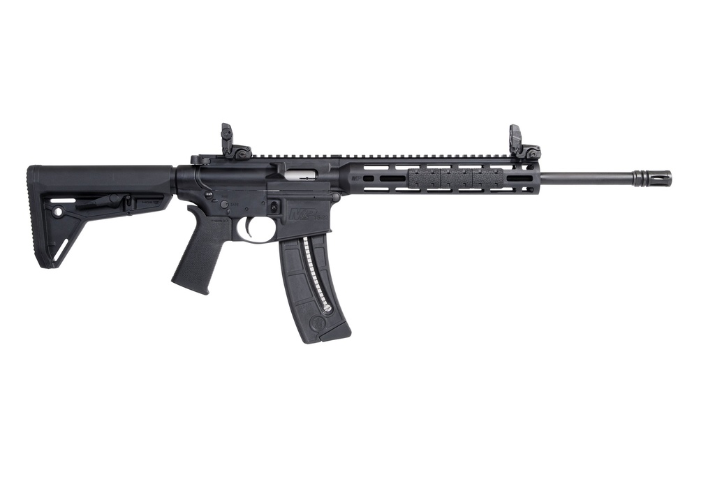 SMITH & WESSON 10213 M&P15-22 SPORT 22 LR CALIBER WITH 25+1 CAPACITY, 16.50" BARREL, MATTE BLACK METAL FINISH & ADJUSTABLE MAGPUL MOE SL BLACK STOCK RIGHT HAND