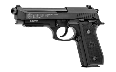 TAURUS 1-920151-17 92  FULL SIZE FRAME 9MM LUGER 17+1 5" MATTE BLACK STAINLESS STEEL BARREL, SERRATED STEEL SLIDE, BLACK ANODIZED ALUMINUM FRAME W/PICATINNY RAIL, BLACK RUBBER GRIP, RIGHT HAND