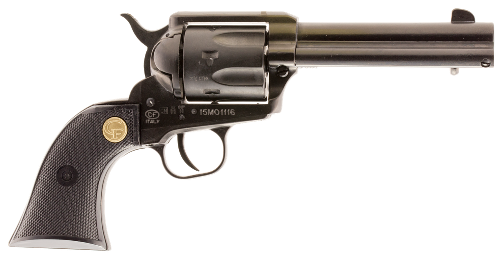 CHIAPPA FIREARMS 340250 SAA 1873  MEDIUM FRAME 22 LR 6 SHOT, 4.75" BLUED STEEL BARREL, CYLINDER & FRAME, BLACK PLASTIC GRIP, EXPOSED HAMMER