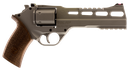 CHIAPPA FIREARMS CF340249 RHINO 60SAR *CA COMPLIANT 357 MAG 6 SHOT 6" NICKEL-PLATED STEEL BARREL & CYLINDER, NICKEL-PLATED ALUMINUM FRAME & BARREL SHROUD, PICATINNY RAILS, WALNUT GRIP