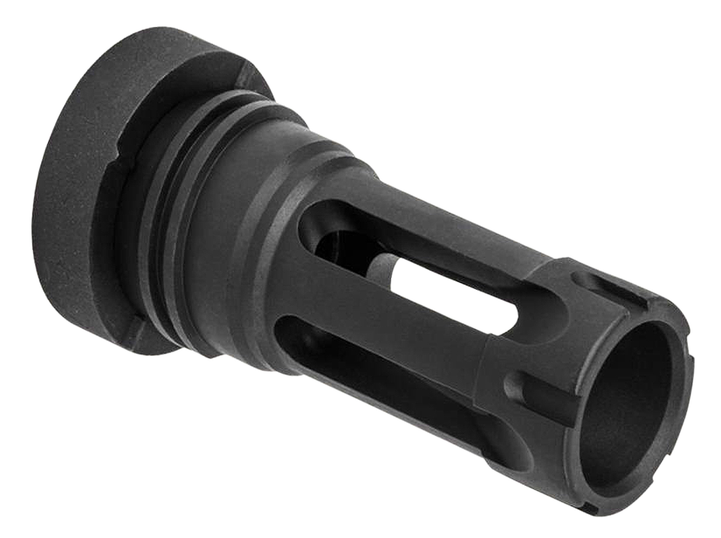 YANKEE HILL 430228A QD LIGHT TACTICAL FLASH HIDER MADE OF BLACK FINISH STEEL WITH 1/2"-28 TPI THREADS FOR 30 CAL AR-PLATFORM