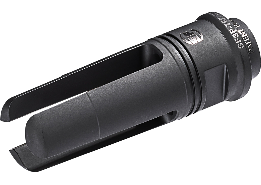 SUREFIRE SF3P7625824 SOCOM 3-PRONG FLASH HIDER BLACK DLC STAINLESS STEEL WITH 5/8"-24 TPI THREADS & 2.60" OAL FOR 7.62MM AR-10