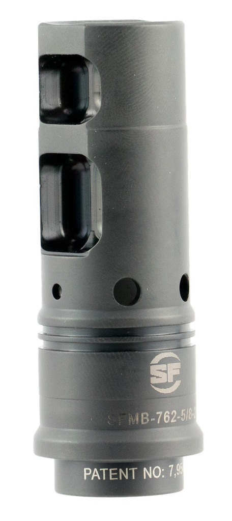 SUREFIRE SFMB7625824 SOCOM MUZZLE BRAKE BLACK DLC STAINLESS STEEL WITH 5/8"-24 TPI THREADS FOR 7.62MM AR-10