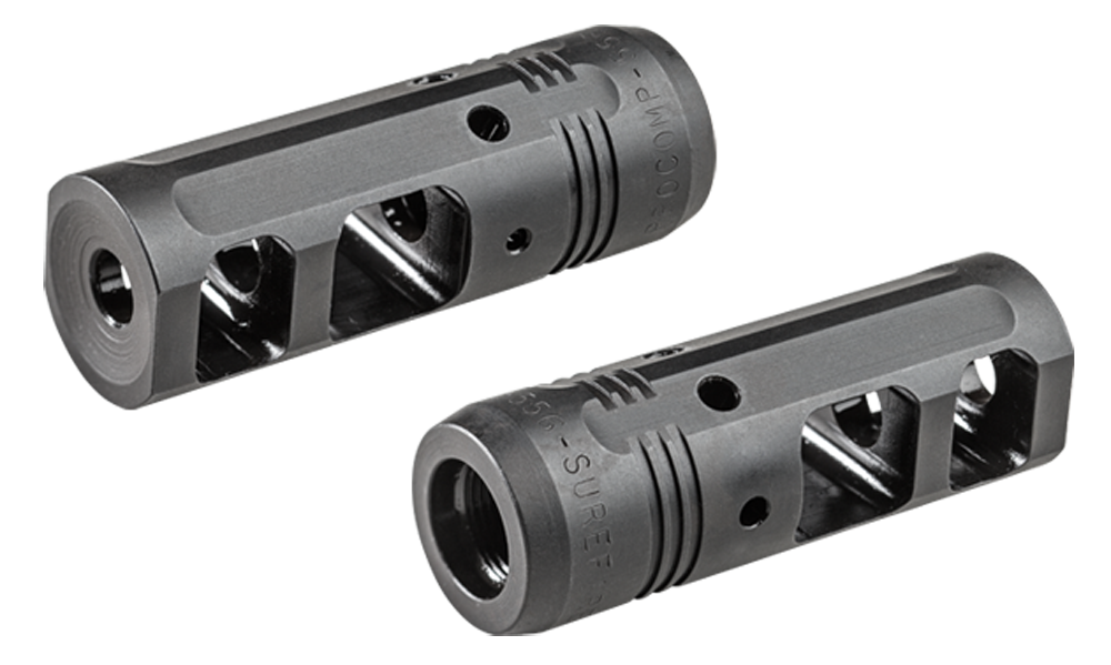 SUREFIRE PROCOMP556 PROCOMP MUZZLE BRAKE BLACK NITRIDE STEEL WITH 1/2"-28 TPI THREADS & 2.50" OAL FOR 5.56X45MM NATO M16, M4