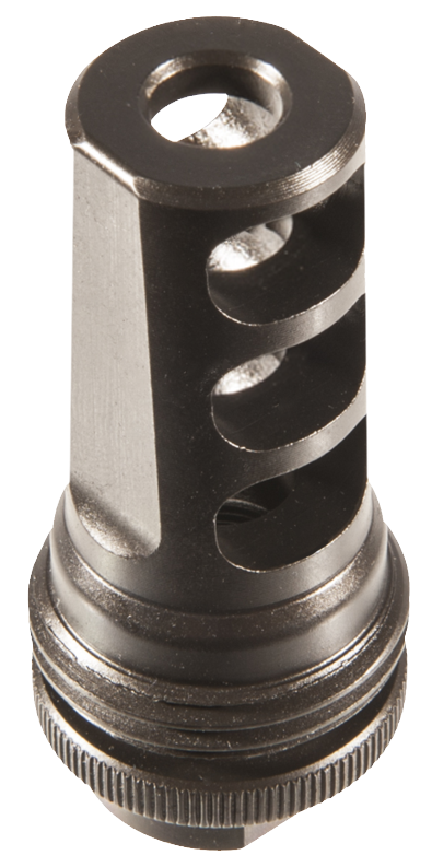 SILENCERCO AC857 ASR MUZZLE BRAKE BLACK STEEL WITH 5/8"-24 TPI THREADS FOR 338 CAL