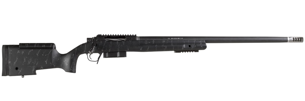 CHRISTENSEN ARMS CA10270285481 BA TACTICAL LONG RANGE 300 WIN MAG 3+1 26" CARBON FIBER BARREL, BLACK NITRIDE FINISH, BLACK WITH GRAY WEBBING STOCK