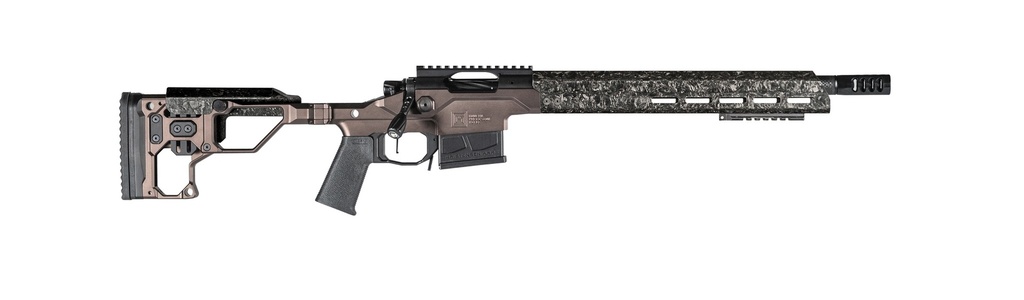 CHRISTENSEN ARMS 8010300800 MODERN PRECISION  308 WIN 16" THREADED CARBON FIBER BARREL 5+1, BLACK NITRIDE FINISH, DESERT BROWN ANODIZED FOLDING STOCK, POLYMER GRIP