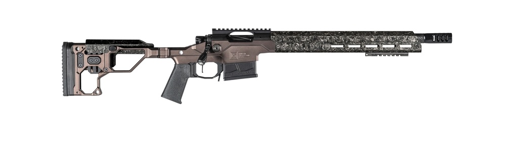 CHRISTENSEN ARMS 8010301600 MODERN PRECISION  223 REM 16" THREADED CARBON FIBER BARREL 5+1, BLACK NITRIDE FINISH, DESERT BROWN ANODIZED FOLDING STOCK, POLYMER GRIP