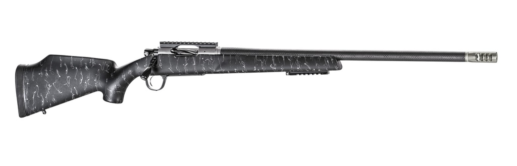 CHRISTENSEN ARMS 8011002000 TRAVERSE  300 PRC 3+1 26" THREADED BARREL, NATURAL STAINLESS, BLACK WITH GRAY WEBBING STOCK