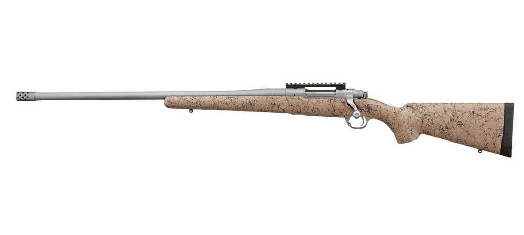 RUGER 57161 HAWKEYE FTW HUNTER FULL SIZE 6.5 CREEDMOOR 4+1 22" MATTE STAINLESS THREADED BARREL, STAINLESS STEEL RECEIVER W/PICATINNY RAIL, SPECKLED TAN/BLACK HS PRECISION SYNTHETIC STOCK, LEFT HAND